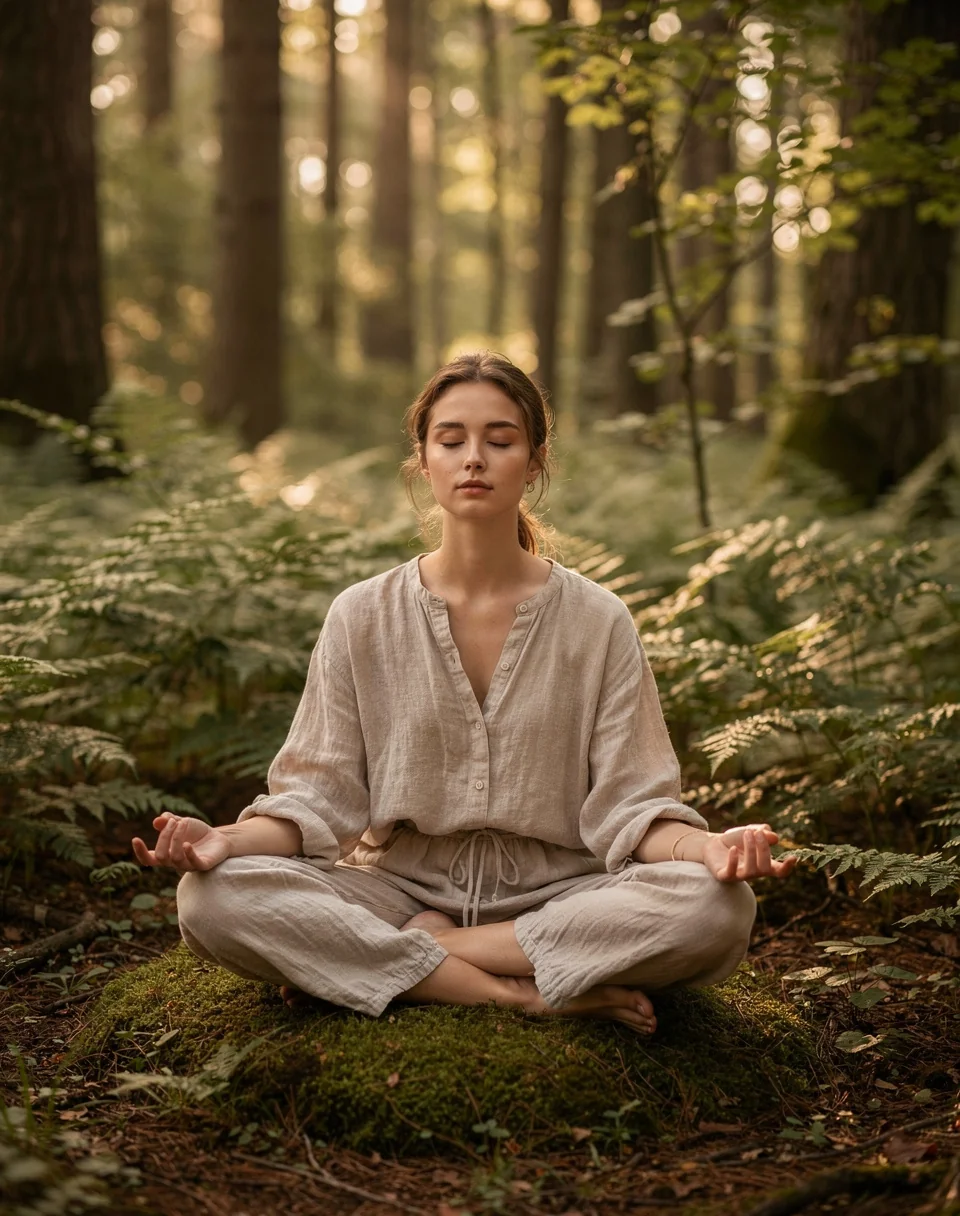 Femme en pleine nature