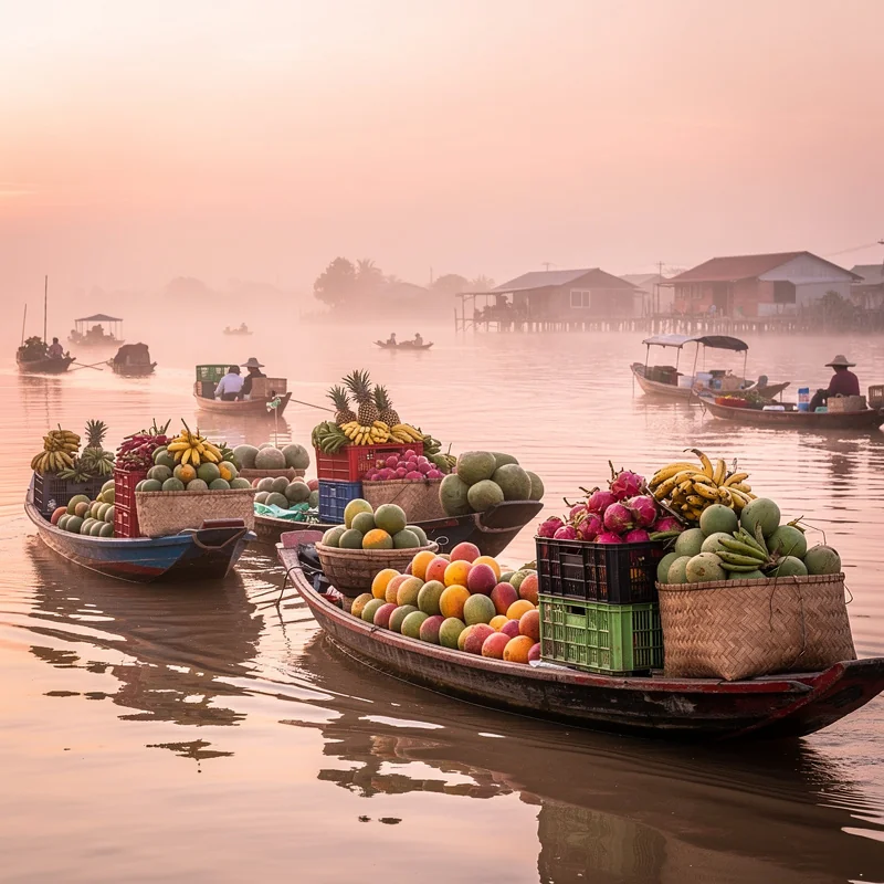Marché en Asie